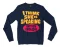 I Think She Is Speaking British English Men/Unisex Long Sleeve Sweatshirt in Navy Color